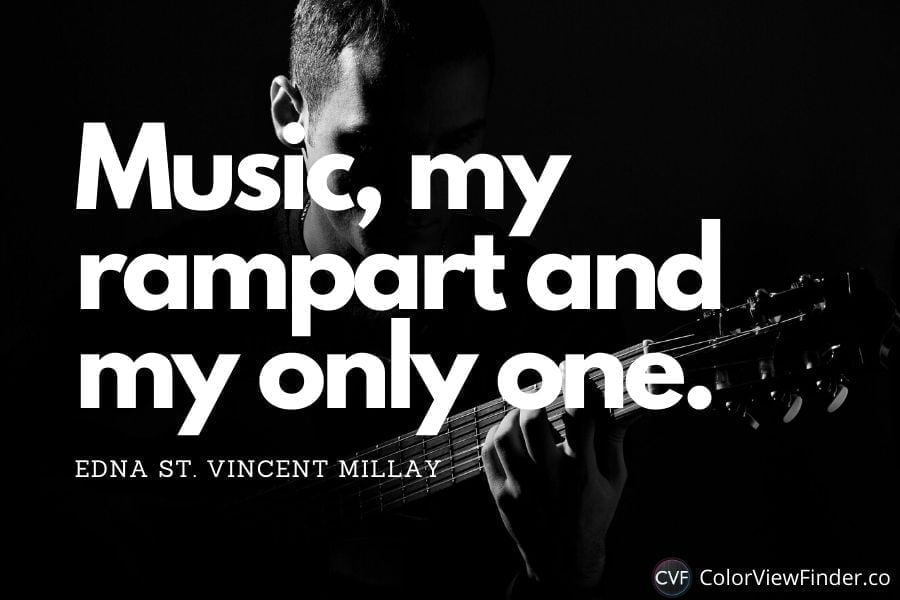 Music Quote - Music, my rampart and my only one.